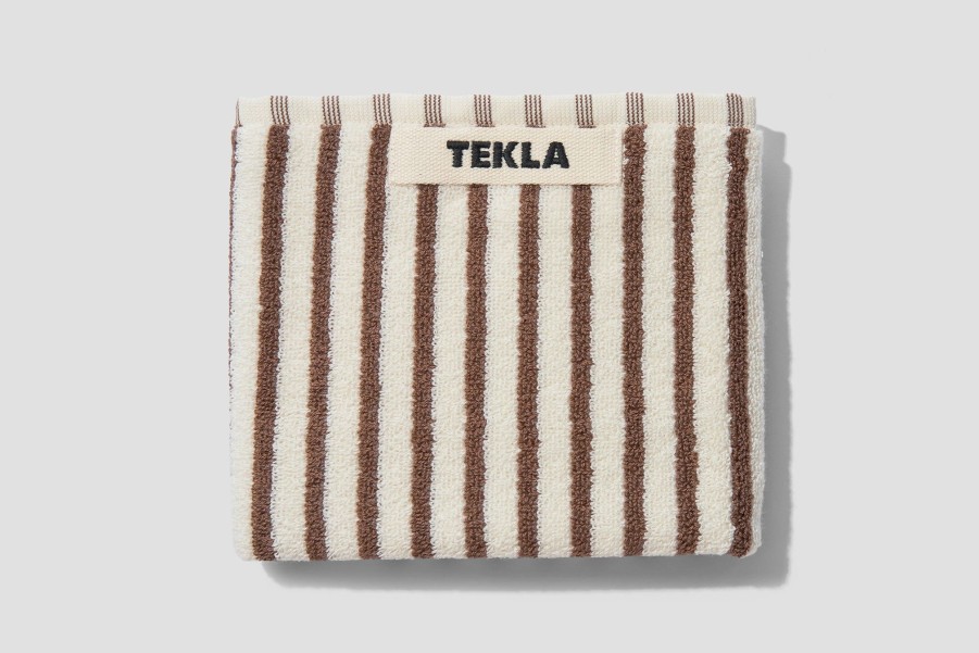 Lifestyle TEKLA | Guest Towel-Terry Sailor Stripes 30X50 Brown