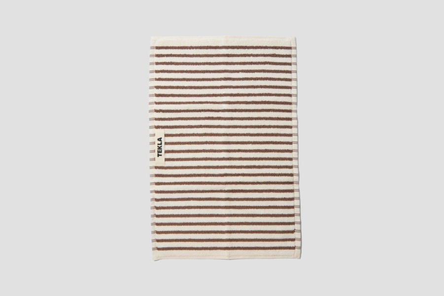 Lifestyle TEKLA | Guest Towel-Terry Sailor Stripes 30X50 Brown