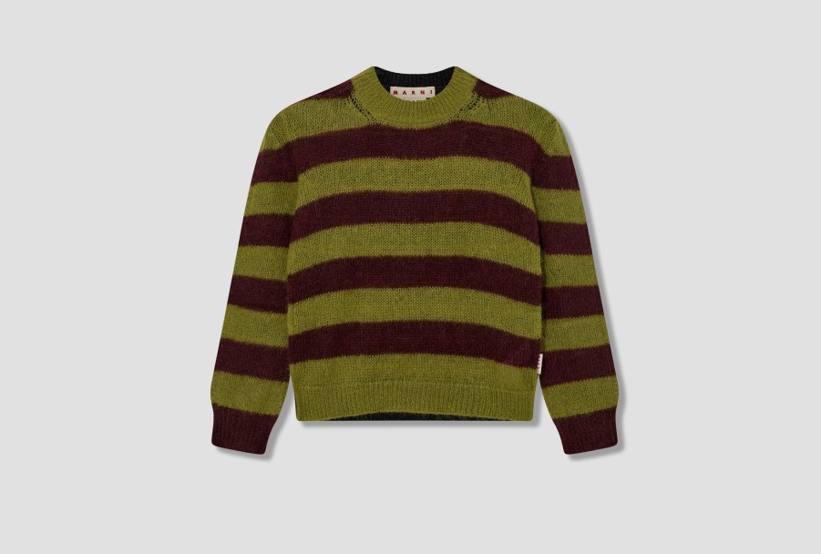 Clothing MARNI | Crew Neck L/S Sweater Gcmg0204Q0 Ufu185 Green