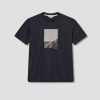 Clothing NORSE PROJECTS | Johannes Organic Cliff Print T-Shirt N01-0660 Navy