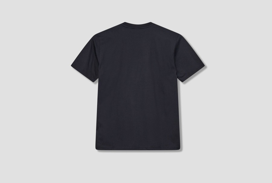 Clothing NORSE PROJECTS | Johannes Organic Cliff Print T-Shirt N01-0660 Navy