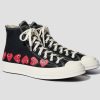 Shoes COMME des GARÇONS PLAY | Converse-Multi Red Heart Chuck Taylor All Star '70 High P1K127 Black