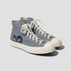 Shoes COMME des GARÇONS PLAY | Converse-Black Heart Chuck Taylor All Star '70 High P1K122 Grey