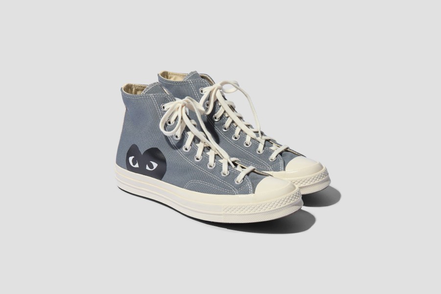 Shoes COMME des GARÇONS PLAY | Converse-Black Heart Chuck Taylor All Star '70 High P1K122 Grey