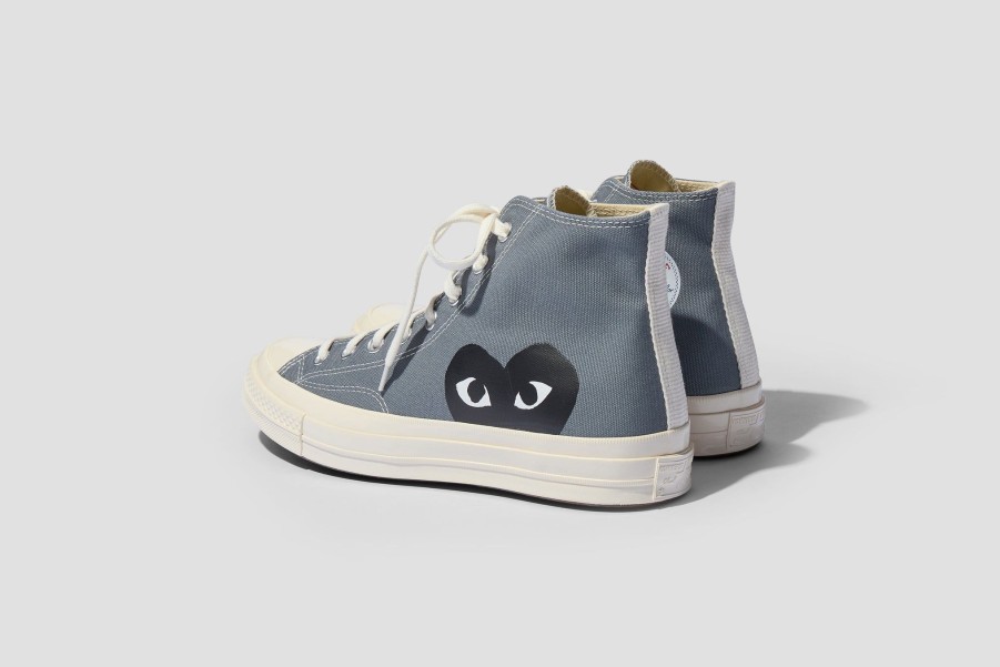 Shoes COMME des GARÇONS PLAY | Converse-Black Heart Chuck Taylor All Star '70 High P1K122 Grey