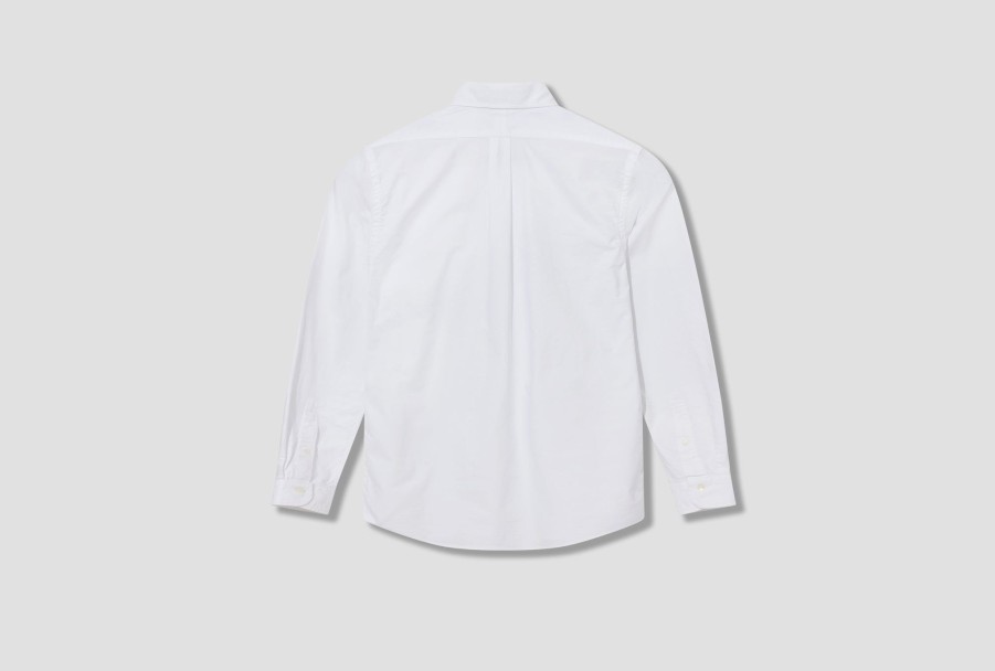 Clothing HUMAN MADE | Oxford Bd L/S Shirt Hm25Sh005 White