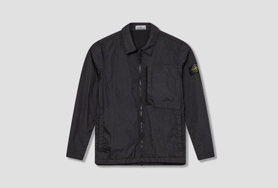 Clothing STONE ISLAND | Garment Dyed Crinkle Reps Recycled Nylon 791510723 Black