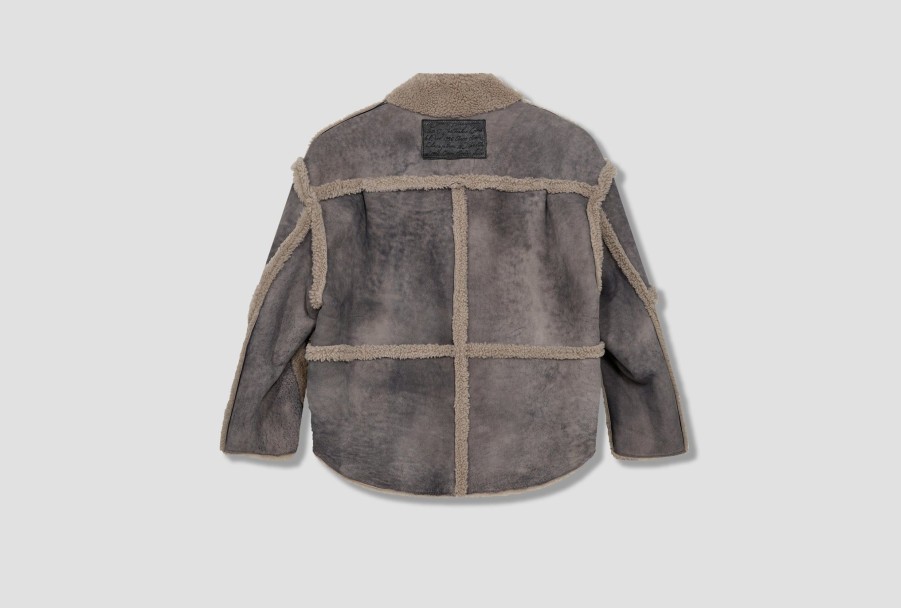 Clothing Acne Studios | Leather Outerwear B70130 Grey