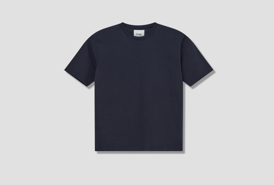 Clothing Drake’s | Short Sleeve Hiking T-Shirt Dr2A5A 21528-14 Navy