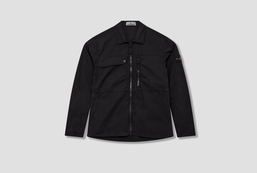 Clothing STONE ISLAND | Supima® Cotton Twill Stretch-Tc Garment Dyed 801510210 Black