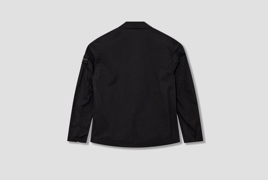 Clothing STONE ISLAND | Supima® Cotton Twill Stretch-Tc Garment Dyed 801510210 Black