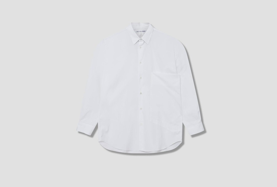 Clothing COMME des GARÇONS SHIRT | Cotton Poplin Plain Fl-B018-W23 White