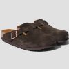 Shoes BIRKENSTOCK | Boston Soft Footbed-Suede Leather/Mocha-Narrow 0660463 Dark Brown