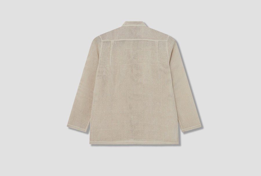 Clothing BODE | Open Weave Ls Shirt Mrs23Sh116 Off White