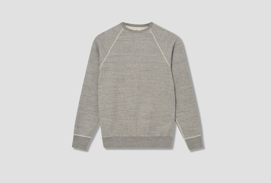 Clothing orSlow | Loop Wheel Crew Neck Sweat Shirt-Original Loop Wheel French Terry 03-0015-64 Grey