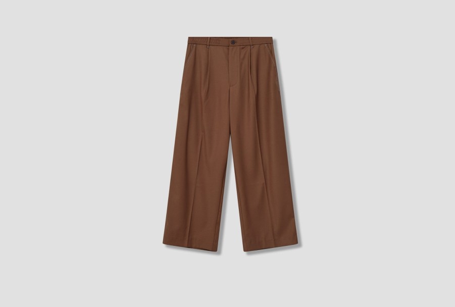 Clothing Awake NY | Lightweight Wool Elasticated Woven Pant Awk-Sp23-Pa002 Brown