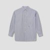 Clothing nanamica | Regular Collar Stripe Wind Shirt Sugf362E Navy