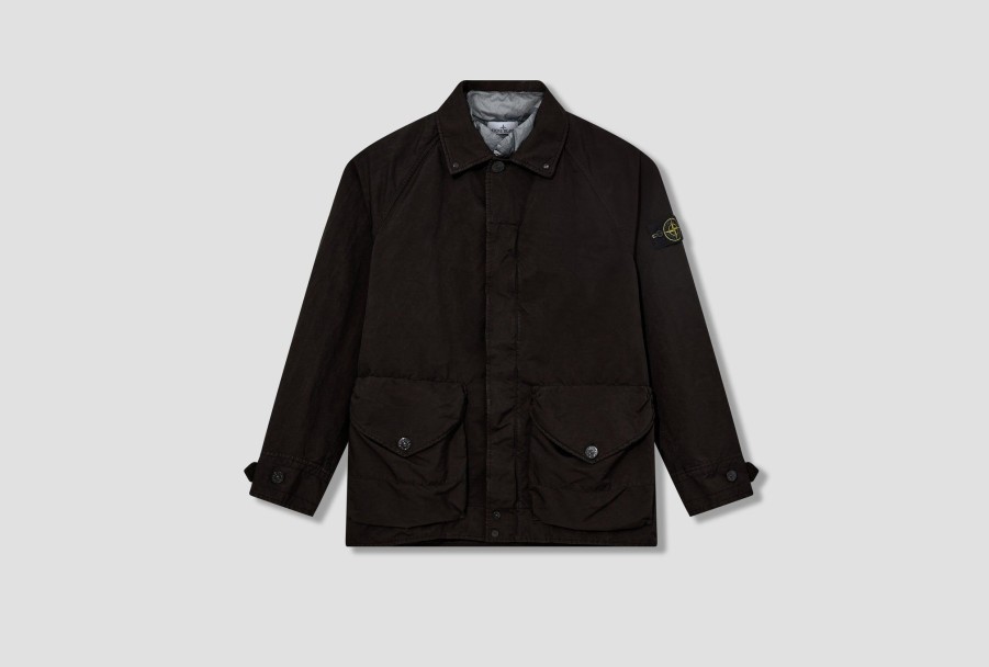 Clothing STONE ISLAND | David-Tc Garment Dyed 791541449 Black