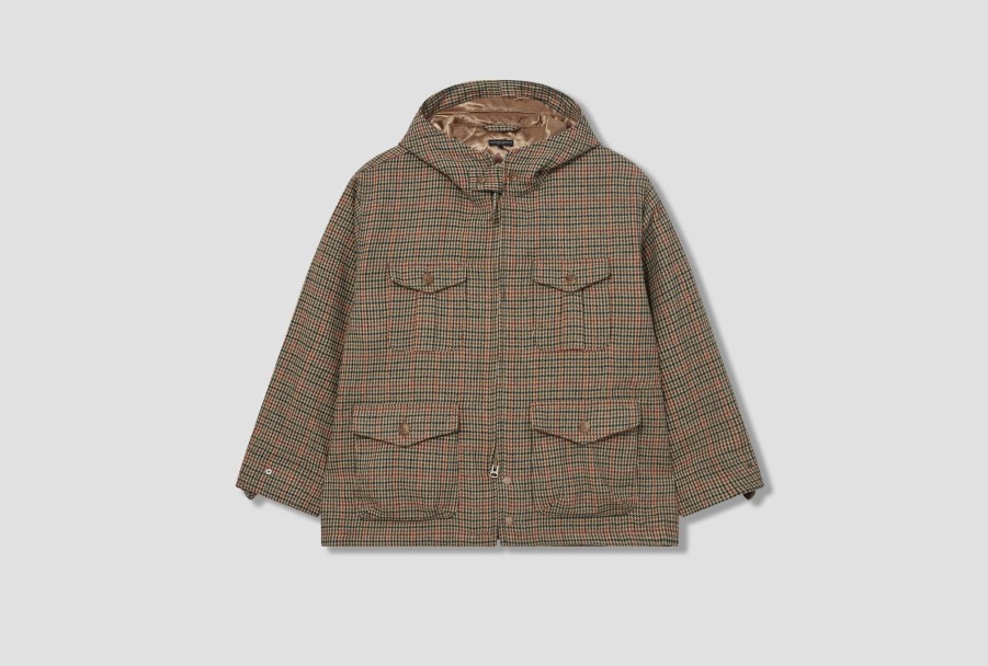 Clothing ENGINEERED GARMENTS | Sas Jacket-Khaki Acrylic Wool Gunclub Check Bg017/23F1D068