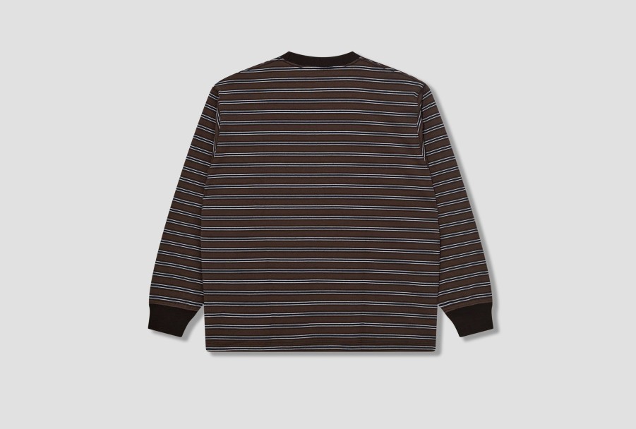 Clothing DANTON | Stripe Long Sleeve T-Shirt-T/C Open End Jersey #Dt-C0200 Tcb Brown