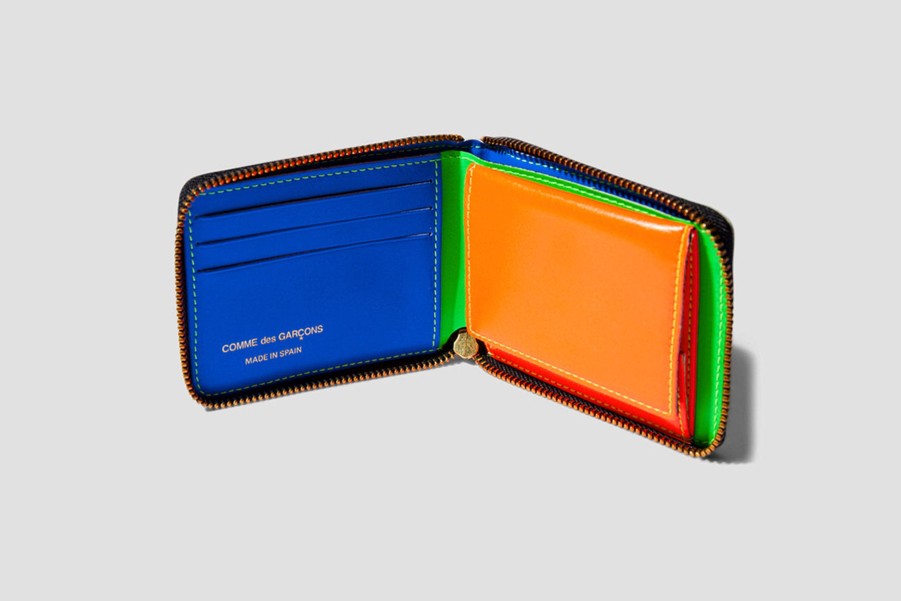 Accessories COMME des GARÇONS WALLET | Comme Des Garcons Super Fluo Sa7100Sf Green