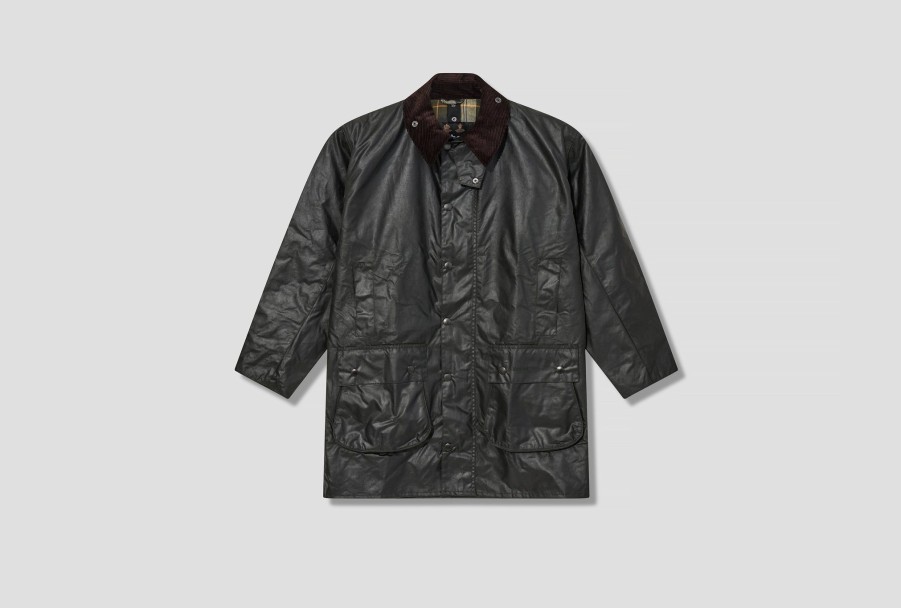 Clothing Barbour | Border Wax Jacket Mwx0008 Green