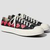 Shoes COMME des GARÇONS PLAY | Converse-Multi Red Heart Chuck Taylor All Star '70 Low P1K126 Black