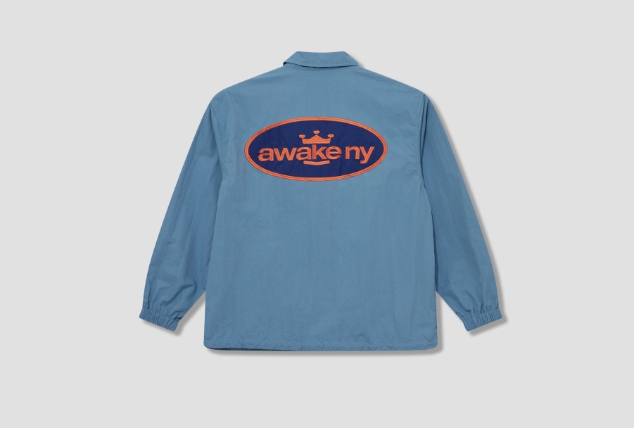 Clothing Awake NY | King Logo Twill Coaches Jacket Awk-Sp23-Ot007 Blue