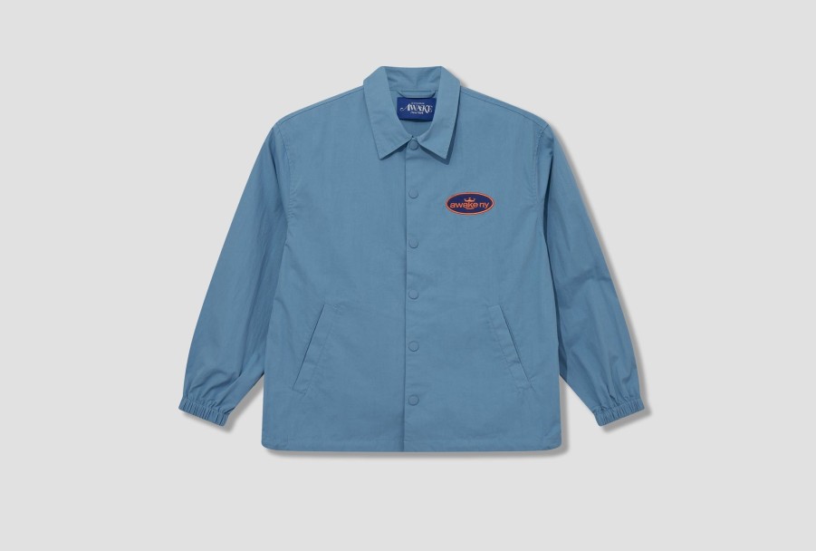 Clothing Awake NY | King Logo Twill Coaches Jacket Awk-Sp23-Ot007 Blue