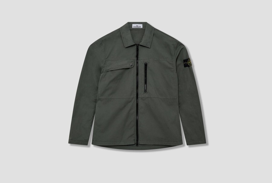 Clothing STONE ISLAND | Supima® Cotton Twill Stretch-Tc Garment Dyed 801510210 Green