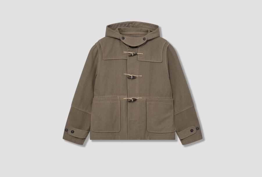 Clothing OUR LEGACY | Cropped Duffel-Peafowl Bath Wool M4231Cpp Khaki