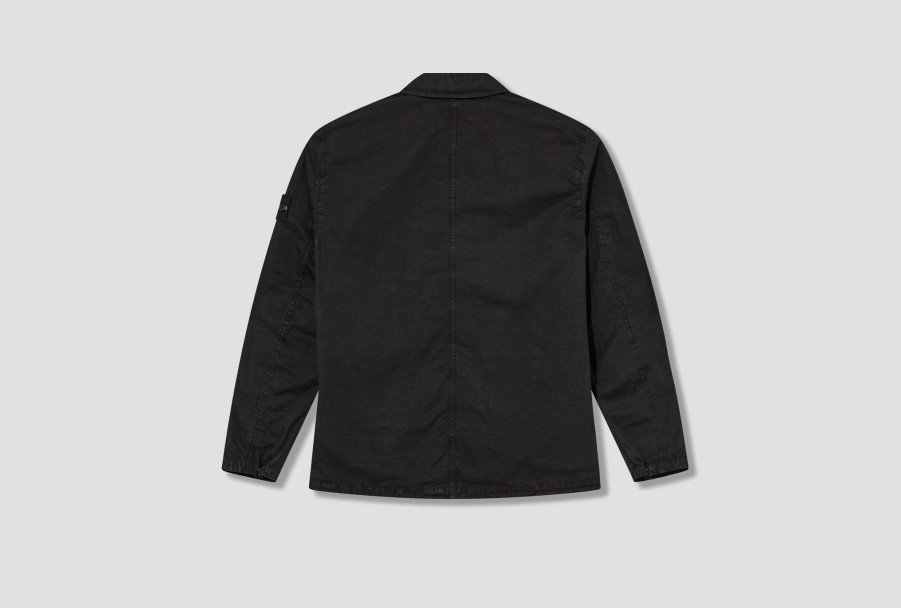 Clothing STONE ISLAND | Organic Cotton Brushed Canvas Garment Dyed 'Old' Effect 7915102Wn Black