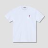 Clothing COMME des GARÇONS PLAY | Play Comme Des Garcons Mens T-Shirt Small Red Heart P1T304 White