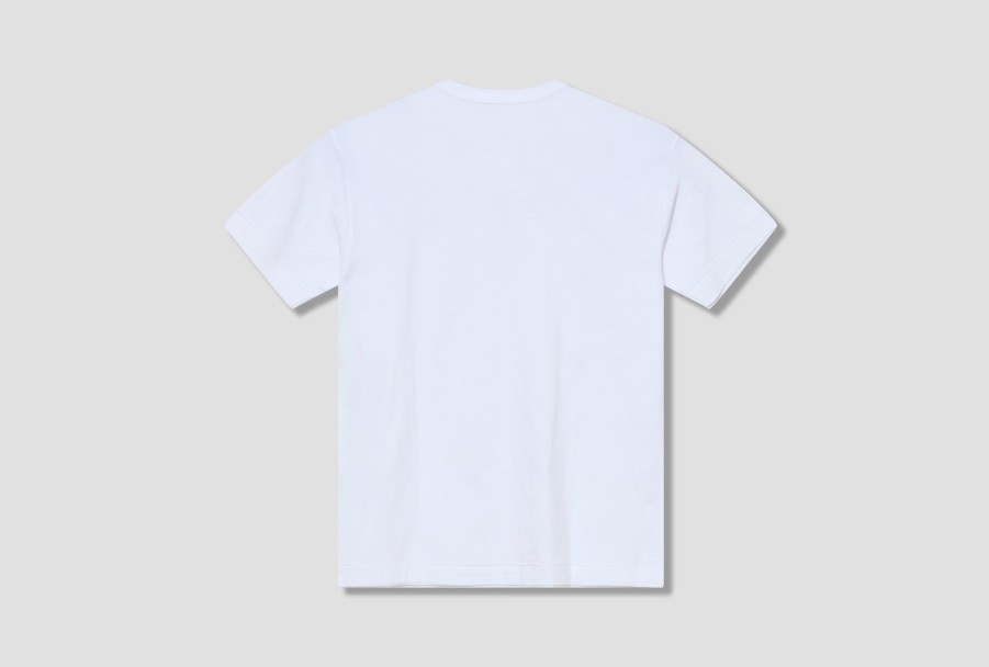 Clothing COMME des GARÇONS PLAY | Play Comme Des Garcons Mens T-Shirt Small Red Heart P1T304 White