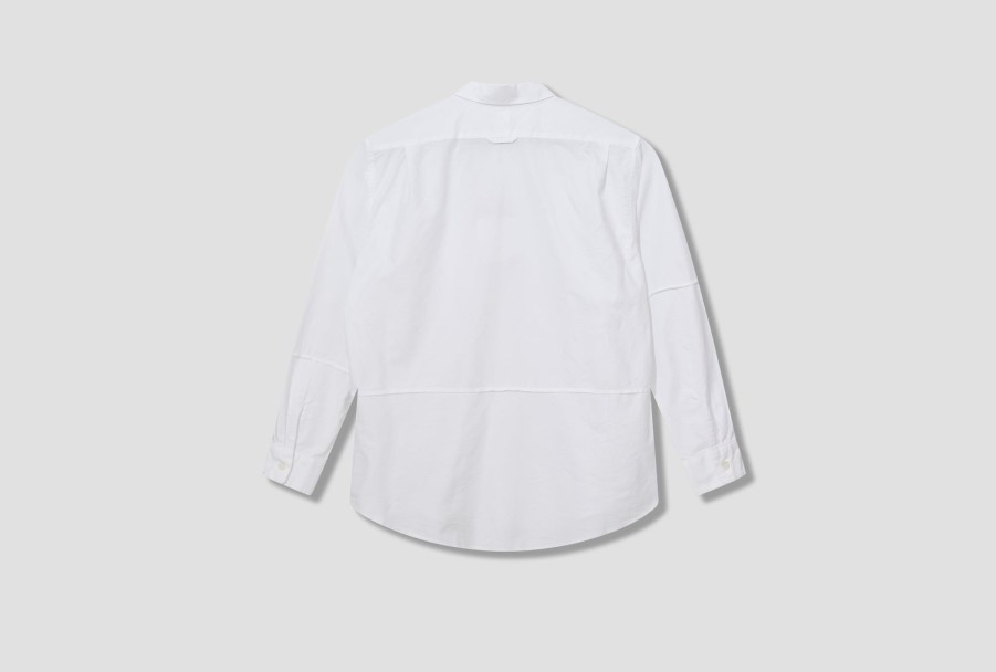 Clothing ENGINEERED GARMENTS | Combo Short Collar Shirt-White Cotton Oxford Et021/23F1A017