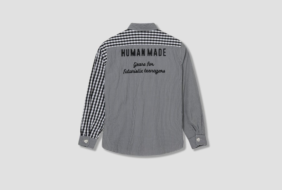 Clothing HUMAN MADE | Gingham Check L/S Shirt Hm26Sh004 Black