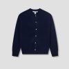 Clothing COMME des GARÇONS SHIRT | Forever-Fully Fashioned Knit Cardigan Round-Neck Fz-N106-Per Navy