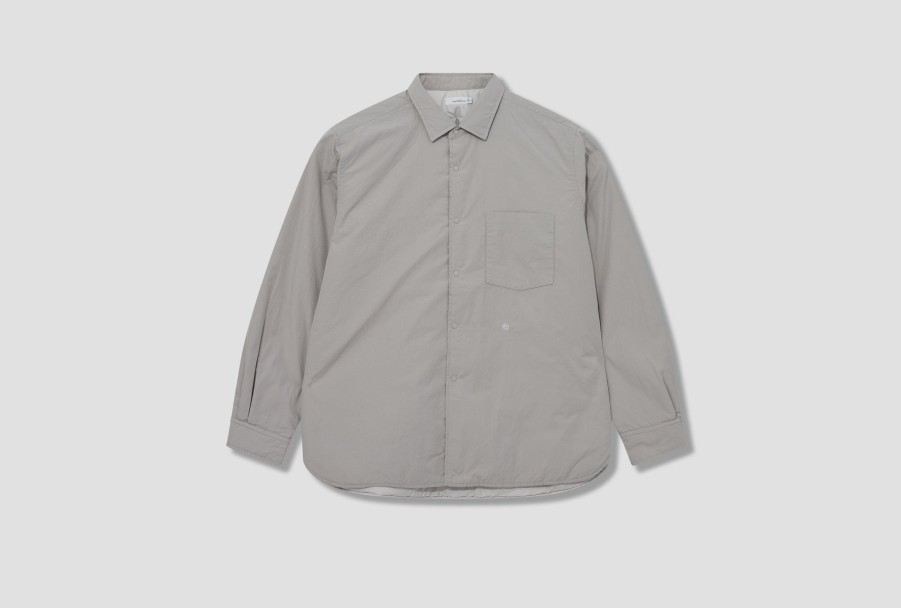 Clothing nanamica | Insulation Shirt Jacket Suaf355E Light Grey