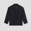 Clothing LEMAIRE | Workwear Db Jacket-Wool Silk Seersucker Ja1012 Lf1107 Black