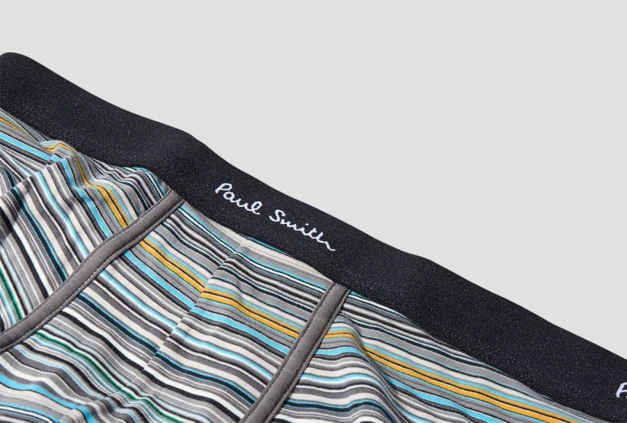 Clothing Paul Smith | Men'S 'Signature Stripe' Low-Rise Boxer Briefs Three Pack M1A-914C-A3Pckp Multi