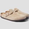 Shoes BIRKENSTOCK | Boston Soft Footbed-Suede Leather/Taupe-Narrow 0560773 Grey