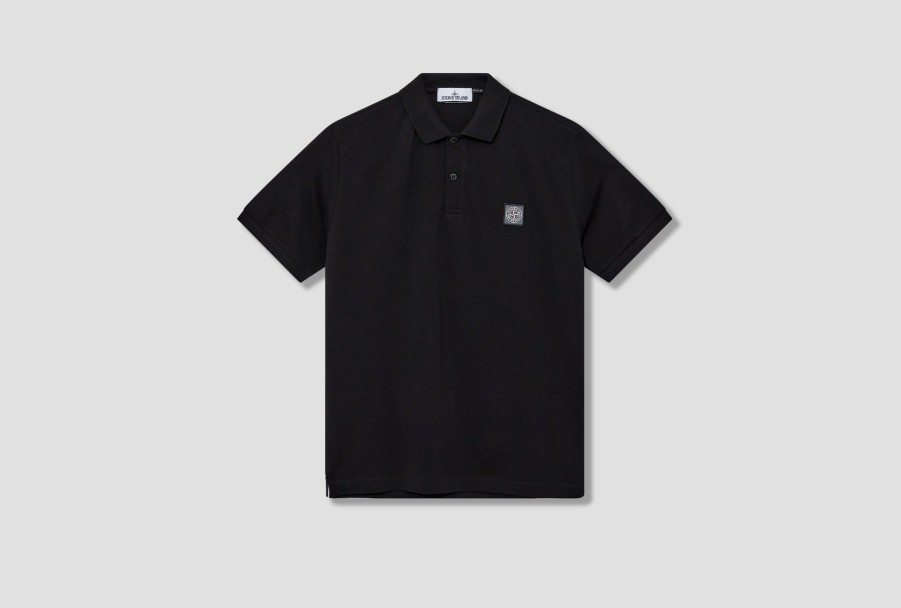 Clothing STONE ISLAND | 50/2 Organic Cotton Pique' 801522R39 Black