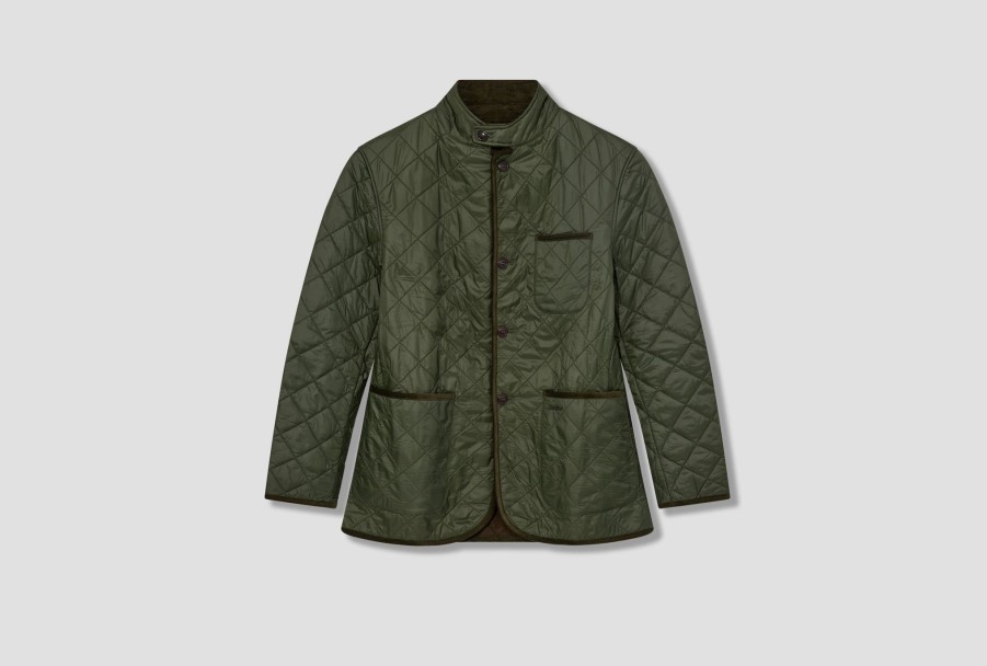 Clothing Barbour | Heritage +-Foreman Polarquilt Jacket Mqu1740 Olive