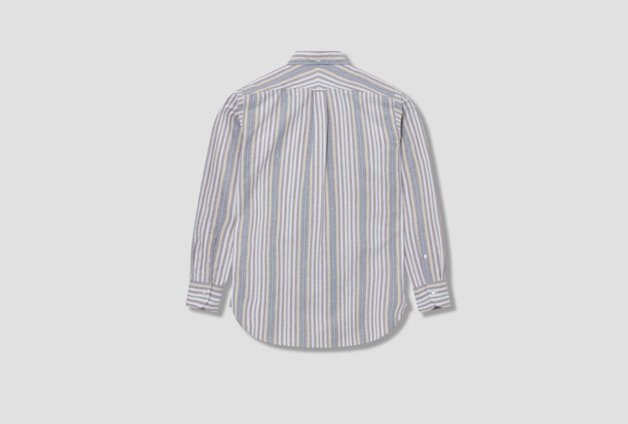 Clothing Drake’s | Thin Multi Stripe Bd Oxford Shirt Dr2A4A 23600-01 Purple