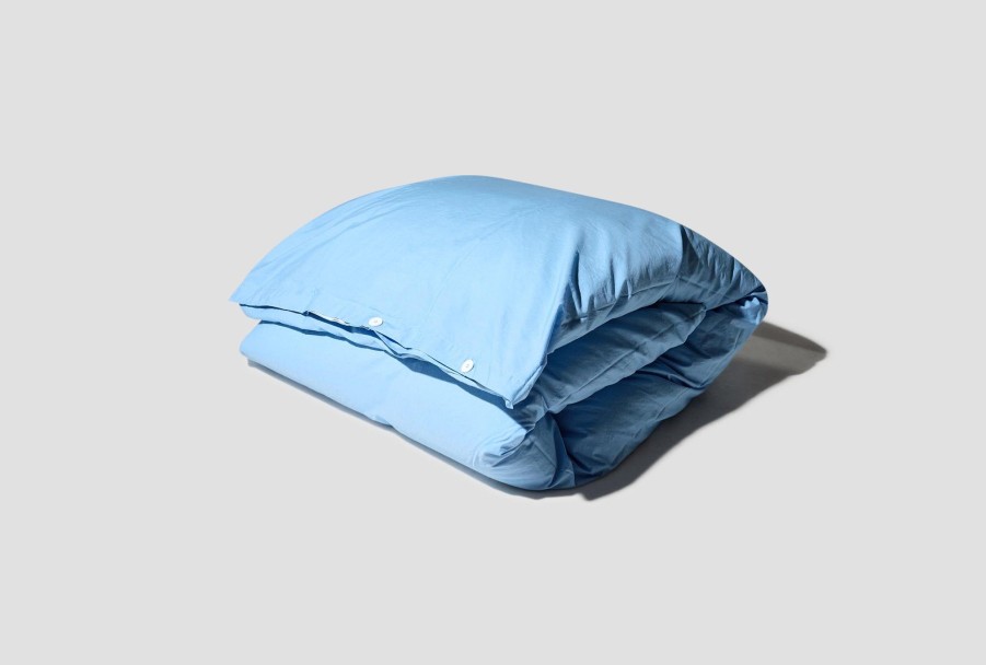 Lifestyle TEKLA | Single Duvet Cover-Organic Cotton Percale 140X200 Blue