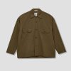 Clothing nanamica | Cotton Wool Deck Shirt Sugf357E Khaki