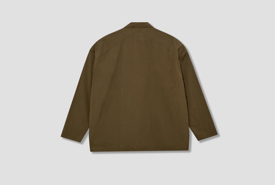 Clothing nanamica | Cotton Wool Deck Shirt Sugf357E Khaki