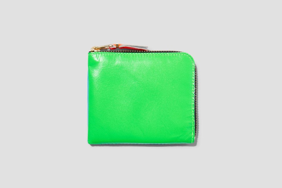 Accessories COMME des GARÇONS WALLET | Comme Des Garcons Super Fluo Sa3100Sf Green