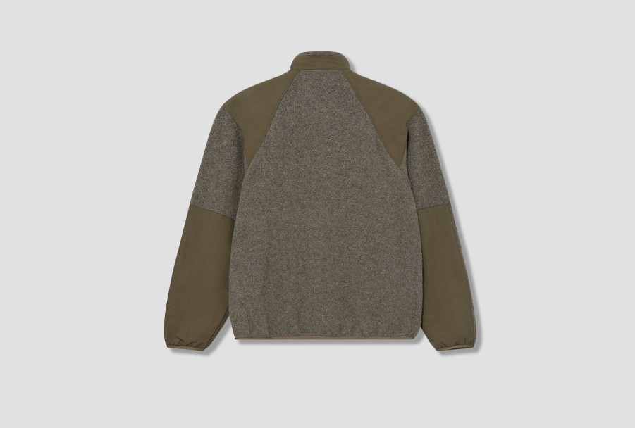 Clothing nanamica | Boiled Wool Zip Up Sweater Suaf364E Brown