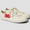 Shoes COMME des GARÇONS PLAY | Converse-Red Heart Chuck Taylor All Star '70 Low P1K111 Beige